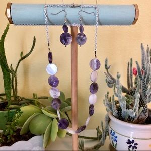 Purple Necklace & Earring Set